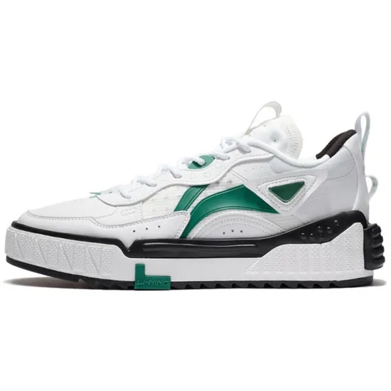 LINING Skateboard Shoes Men Low-Top Standard White/Group Turquoise