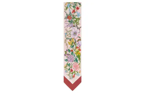 GUCCI Flora Silk Ties Women's Pink