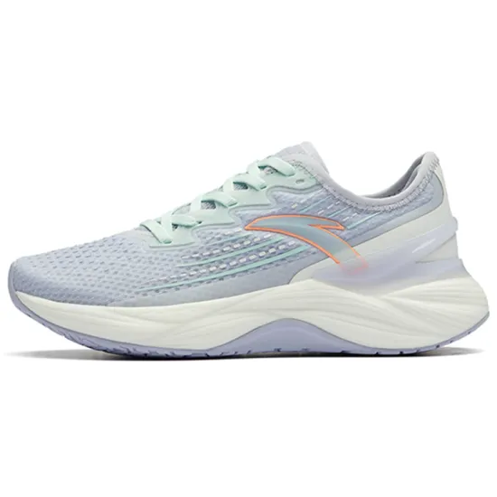 ANTA Tron 2.0 Running Shoes Women's Low-Top Light Purple Gray/Ivory White/Ice Pink Blue
