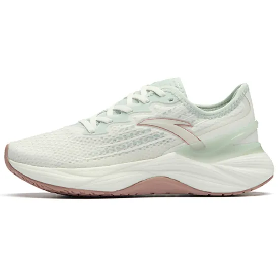 ANTA Tron 2.0 Running Shoes Women's Low-Top Ivory White Gray Green