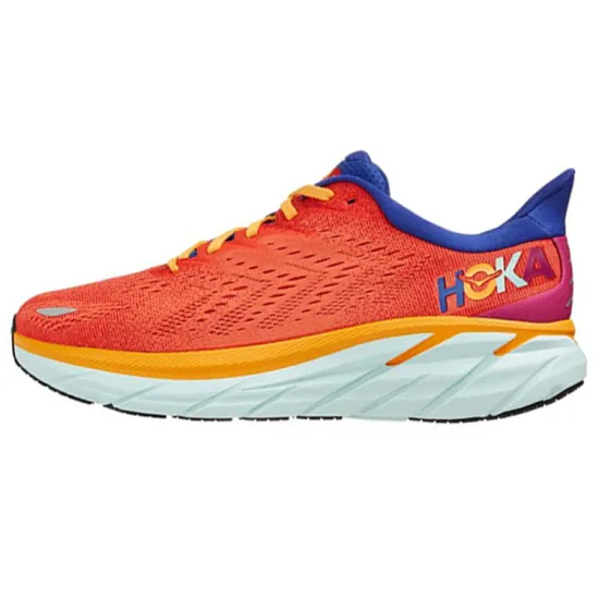 HOKA ONE ONE Clifton 8 Fiesta Orange Purple Women's