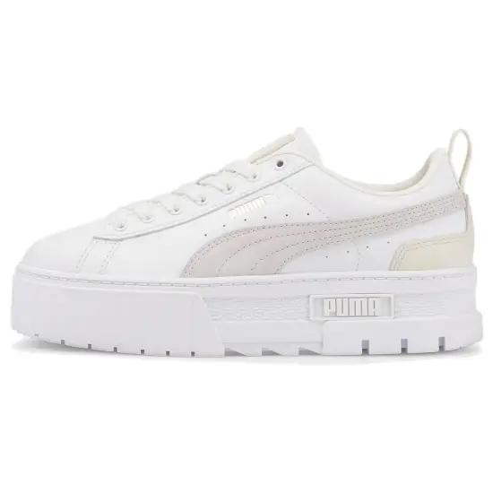 PUMA Mayze Skateboarding Shoes Women's Low-top White/Gray