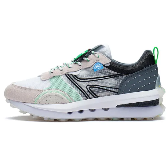 LINING Square Circle V2 Casual Shoes Men Low-Top White Sand Gray/Standard White