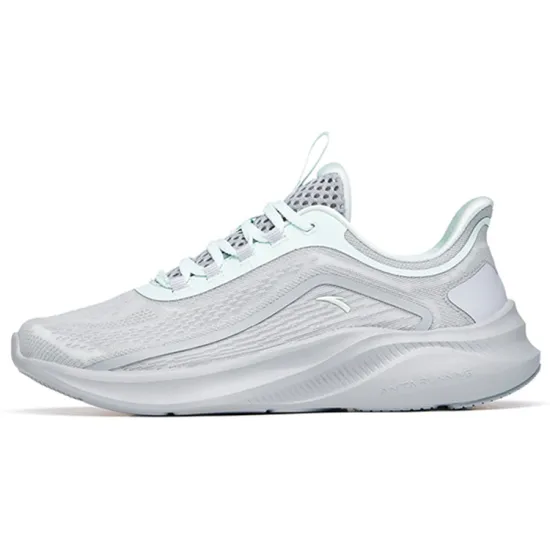 ANTA Running Shoes Women's Low-Top Dusty Gray/Light Purple Gray/Foam Green