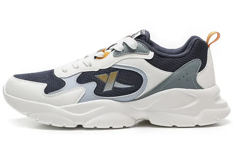 XTEP Chunky Sneakers Men's Low Top Ink Teal/Sail White/Dusk Dusty Blue