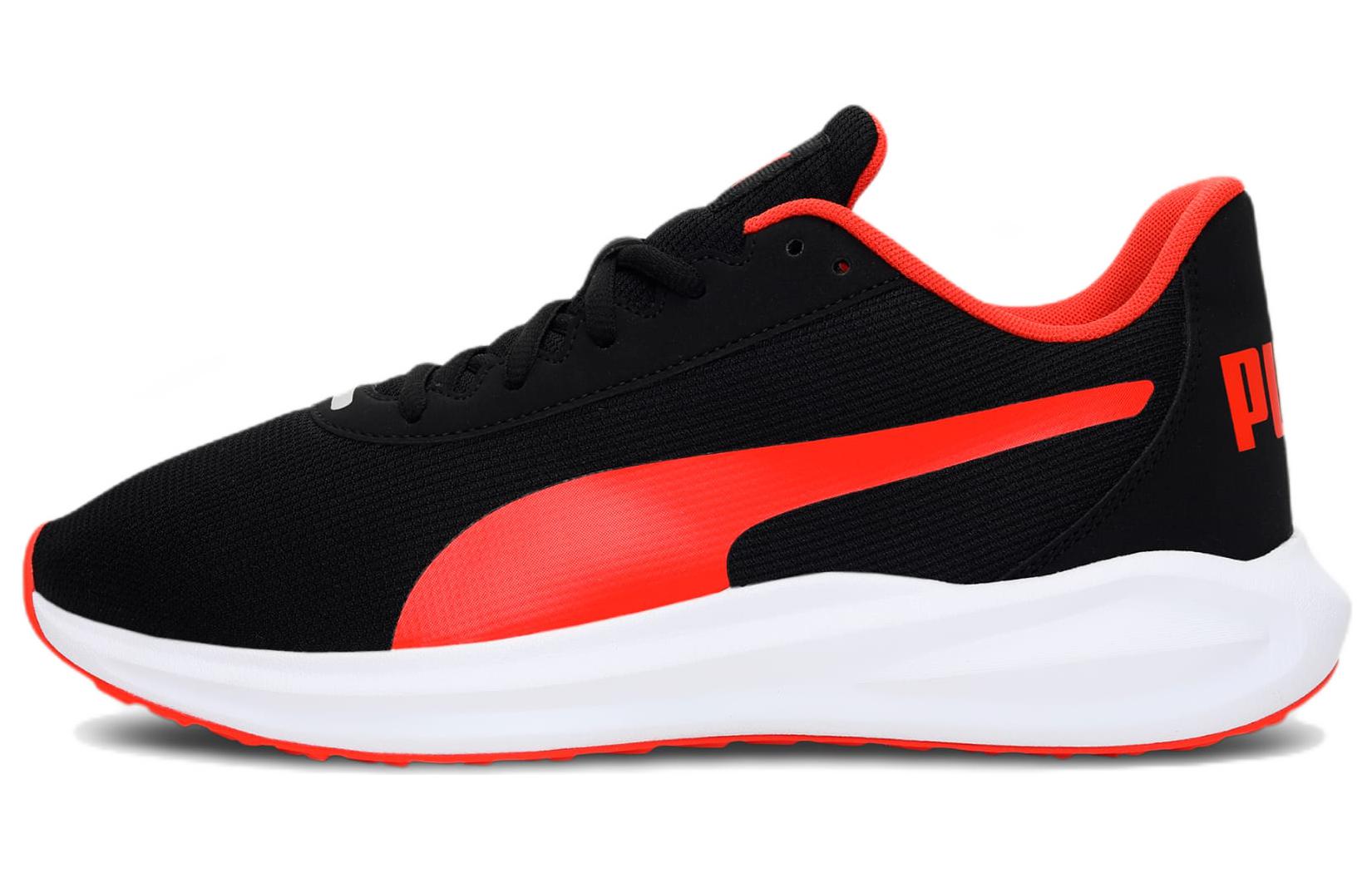 PUMA Night Runner Casual Shoes Unisex Low Top Black/Red