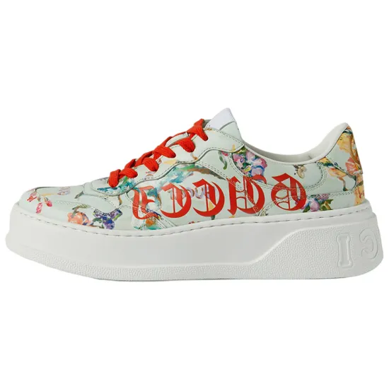 GUCCI Chunky B Skateboard Shoes Women's Low-Top Mint Green