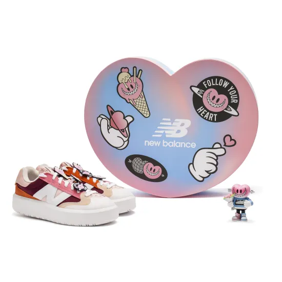 New Balance NB 302 Skateboarding Shoes Unisex Low-top White/pink/red
