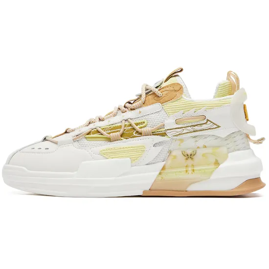 Honor Of Kings X Erke King Of Glory Series Skateboard Shoes Men Low-Top Unbleached Original Color/Spirulina Green
