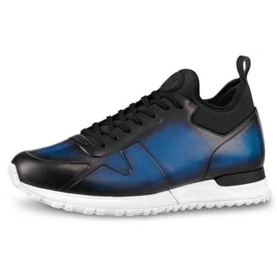 LOUIS VUITTON Run Away Casual Shoes Men Low-Top Blue Black