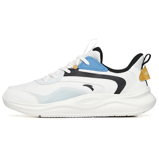 ANTA Running Collection Running Shoes Men Low-Top Ivory White/Black/Light Asphalt Gray