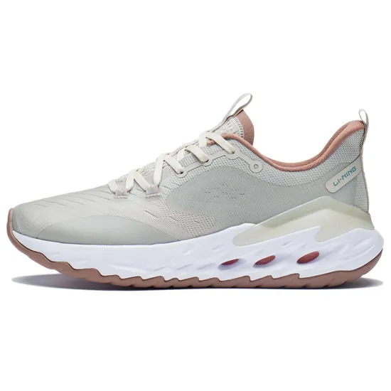 LINING EazGo Running Shoes Men Low-Top Oat Gray/White