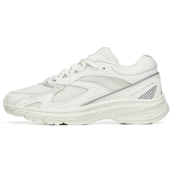 ANTA Casual Shoes Women's Low-Top Ivory White/Silver