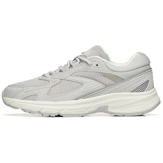ANTA Running Collection Running Shoes Men Low-Top Night Mist Gray/Light Silver Gray/Ivory White