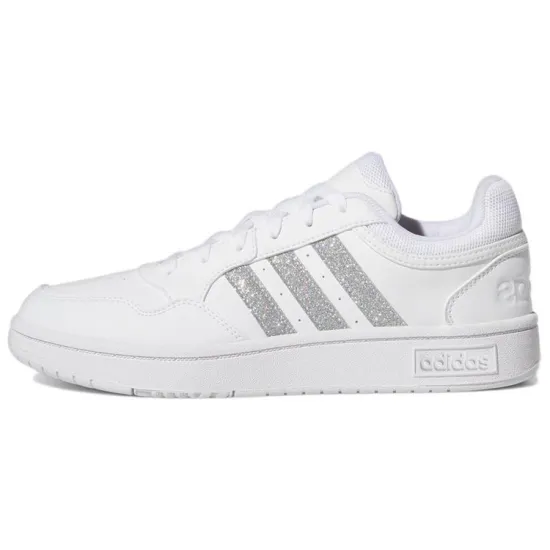 Adidas Neo Neo Hoops 3.0 Low Cut Tennis Shoes 'White Silver Metallic' Women's