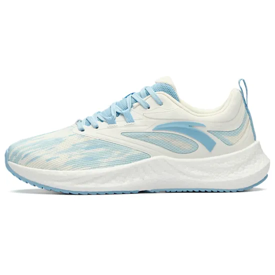 ANTA Martian Foam Running Shoes Men Low-Top Ivory White/Waterfall Blue
