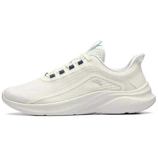ANTA Running Shoes Men Low-Top Ivory White/Light Mist Gray/Light Ink Blue