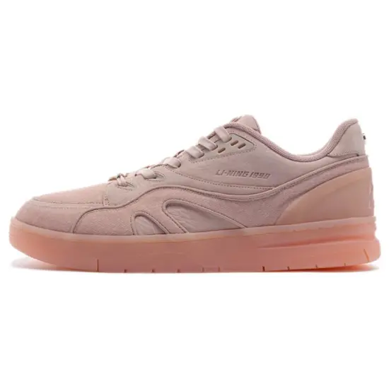 LI-NING 1990 Classic Collection Skateboard Shoes Men Low-Top Tea Orange Pink