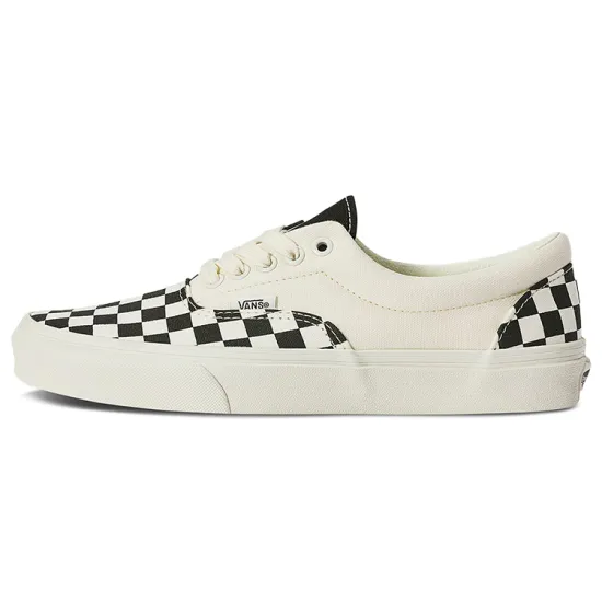 Vans Era Skateboarding Shoes Unisex Low-top Black And White Checkerboard/white