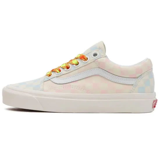 Vans Old Skool Skateboarding Shoes Unisex Low-top Blue/pink