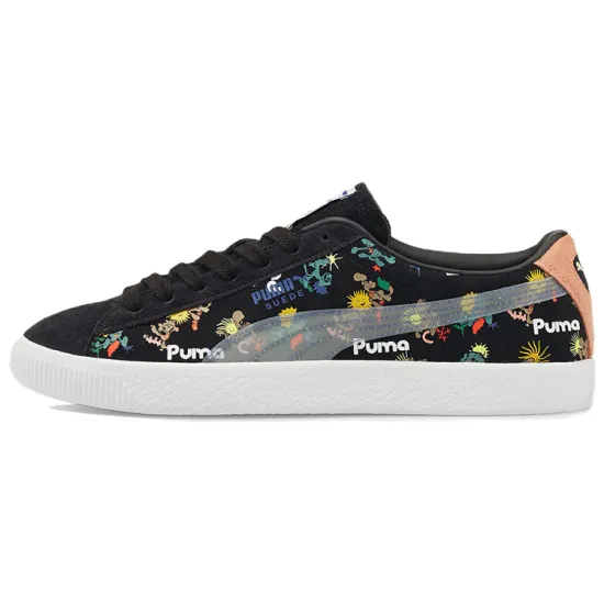 PUMA Skateboarding Shoes Unisex Low-top Black/White/Pink