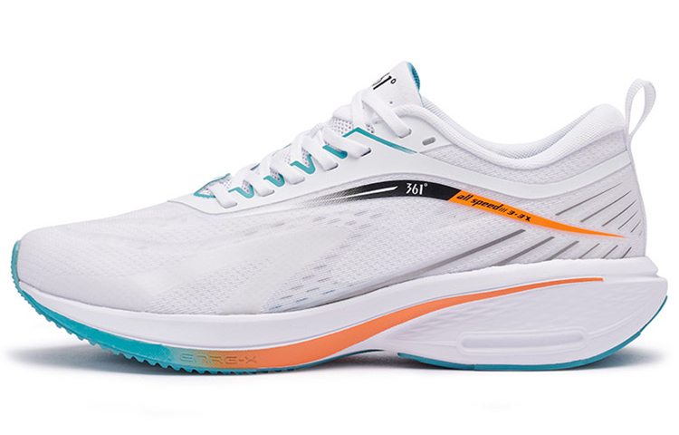 361° Cushioning Breathable Slip Resistant Low top Running Shoes Men’s White Green