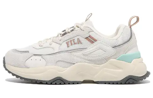 FILA Rayflide Cushioning Abrasion Resistant Low top Casual Shoes Unisex White Green Korean Style