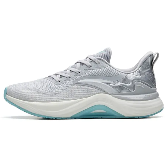 ANTA 2.5 Running Shoes Men Low-Top Gray Silver/Ivory White