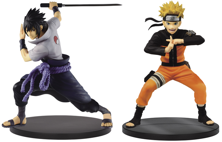 BANPRESTO Naruto Uzumaki Naruto Shippuden 2 & Uchiha Sasuke 2 vibration stars ii scale figure