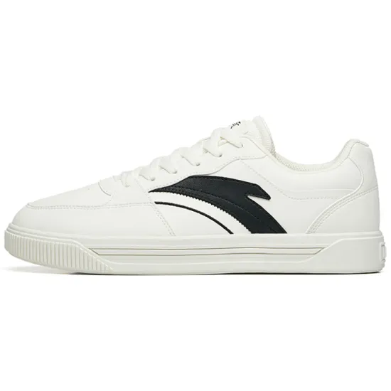 ANTA Life Collection Skateboard Shoes Men Low-Top Ivory White/Black