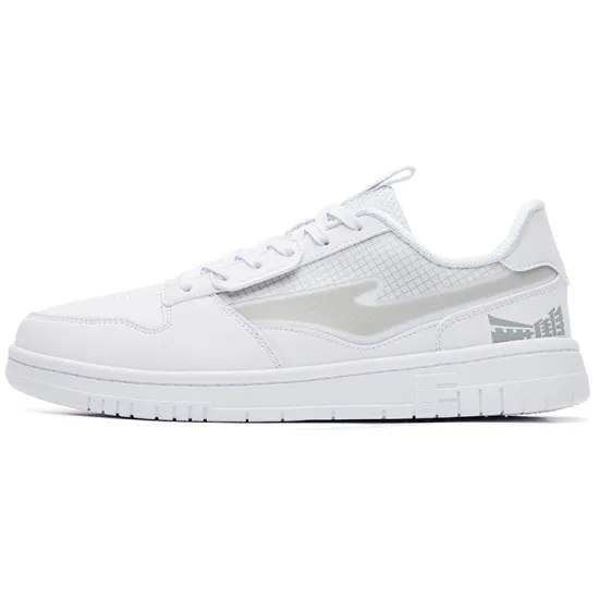 Erke Peerless Master Skateboard Shoes Men Low-Top White/Light Gray