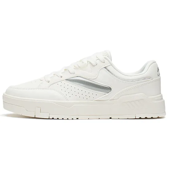 LINING Skateboard Shoes Women's Low-Top Snow White/Silver Gray