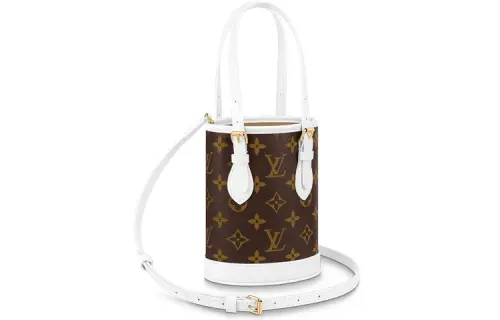 LOUIS VUITTON Nano Bucket White/Brown