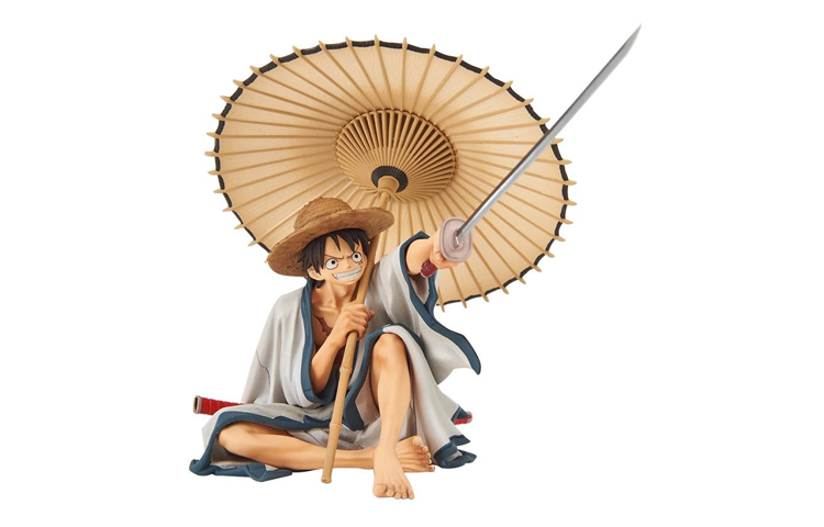 BANPRESTO Monkey D. Luffy BWFC Style King Top Showdown 2 Umbrella Samurai Scale Figure