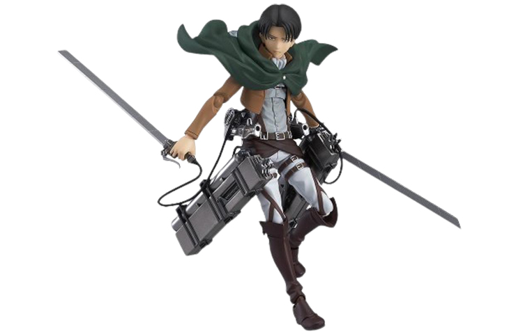 MAX Factory Figma Attack on Titan Captain Levi scale figure with base 14cm