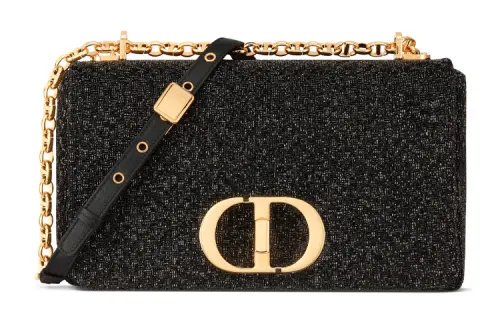 DIOR Caro Cow Leather Handbag, Shoulder Bag, Crossbody Bag Medium Women's Black