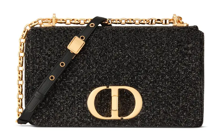 DIOR Caro Cow Leather Handbag, Shoulder Bag, Crossbody Bag Medium Women's Black
