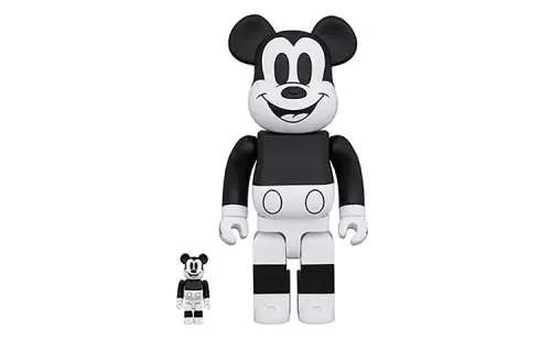 BE@RBRICK 1000%400%100% Movie Animation MICKEY MOUSE Black and White Mickey B&W 2020 Creative Trendy Doll 7cm/28cm/70cm