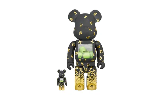 BE@RBRICK Shareef 3 green apple trendy doll 7cm,28cm