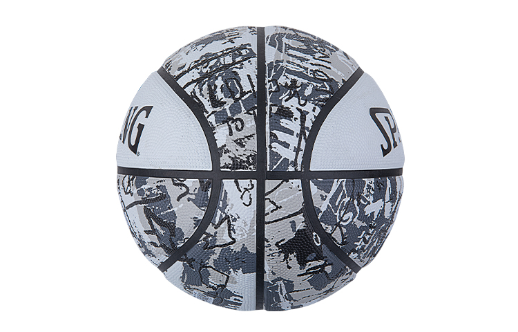 SPALDING Graffiti China Mainland Version Basketball Gray White Size 7 Training Unisex