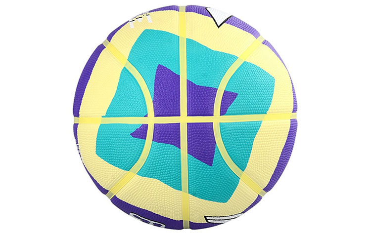 Li Ning CBA Collection Rubber Basketball Yellow & Purple & Green Multicolor Size 7 Training Competition Unisex