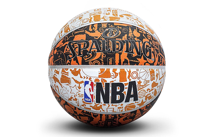 SPALDING Trendy Collection Rubber Basketball Orange Size 7 Training Unisex