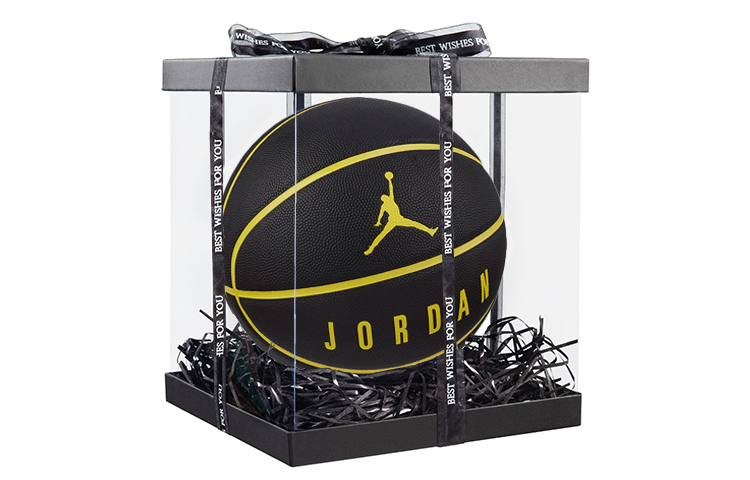 Jordan Pu Basketball Abrasion Resistant Black Yellow Size 7 Training Men’s