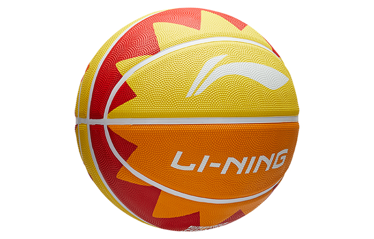 Li Ning Rubber Basketball Yellow Orange Red Size 7 Ball Training Unisex