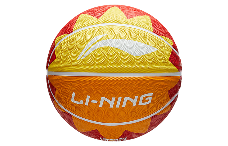 Li Ning Rubber Basketball Yellow Orange Red Size 7 Ball Training Unisex