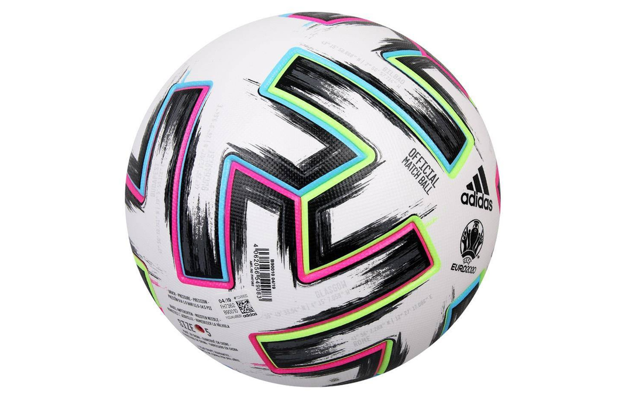 Adidas Size 5 Soccer Ball Pu Machine Stitched Soccer Ball Unisex Black Green Blue