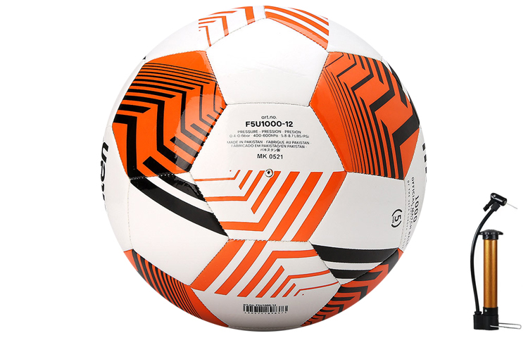 Molten Size 5 Ball Machine Stitched Ball PVC White Red Soccer Ball Unisex