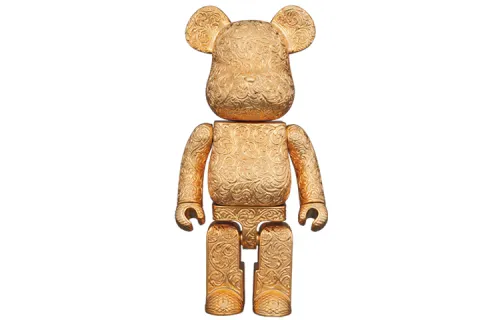 MEDICOM TOY x Royal Selangor x BE@RBRICK Arabesque Golden Royal Selangor carved pewter bear gold 400%