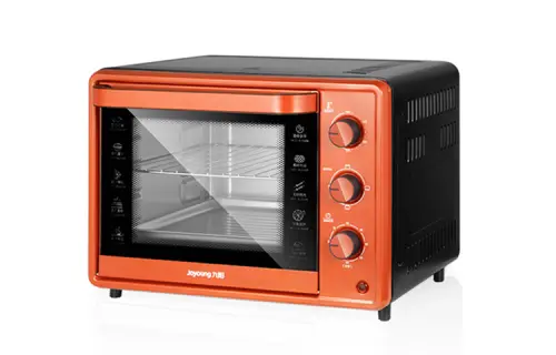 Joyoung electric oven, household multi-functional four-layer grill with three-level temperature adjustment, upper and lower independent heating, stainless steel heating tube, 32 liters large capacity, orange KX-30J601
