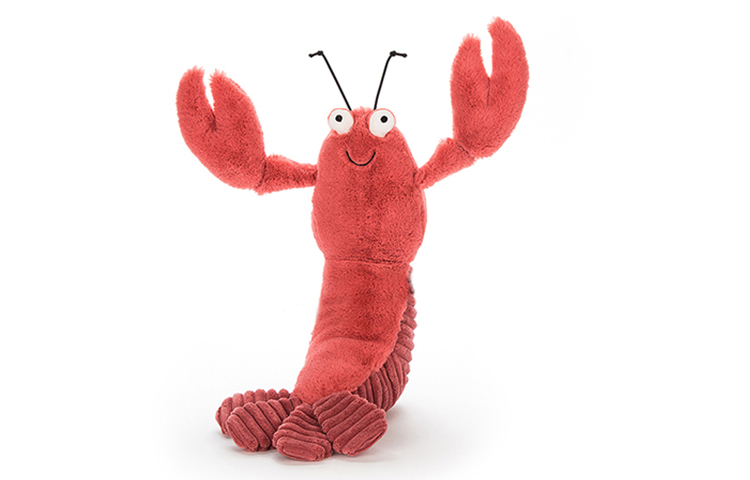 JELLYCAT Ocean Series SHELLS&SCALES Lobster Larry Comfort Red Doll Plush Doll 27cm Height